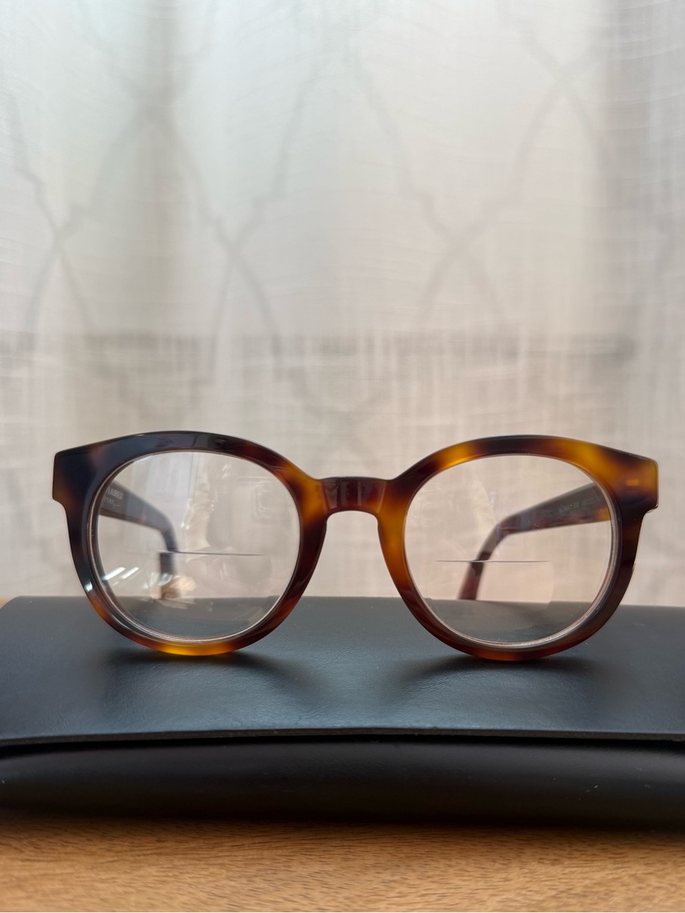 Saint Laurent Tortoiseshell Round-Frame Glasses